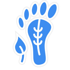 Vector Design Carbon Footprint Icon Style