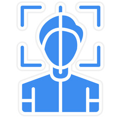 Vector Design Face Scanner Icon Style