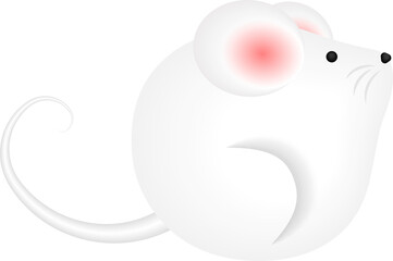 Cute cartoon character rat mouse