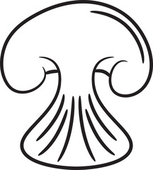 Mushroom Sketch Illustration
