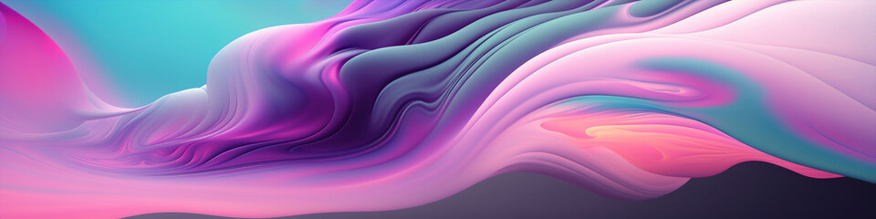 Obraz premium Abstract Panoramic Wallpaper with a Tranquil Pastel Palette