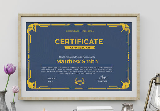 Vintage Certificate Design Template