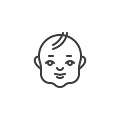 Baby boy line icon