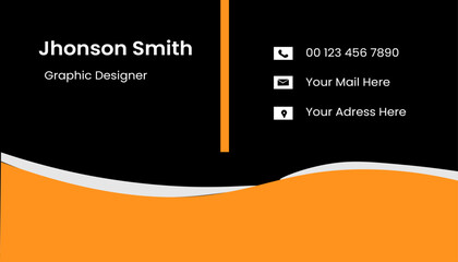 corporate minimal  modern cretive business card design with yollow black and white