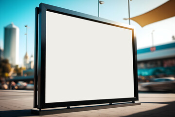 mockup außenwerbung Billboard blanko weiß