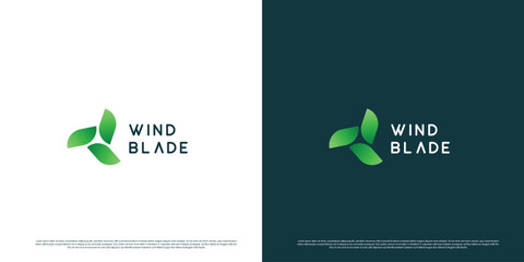 Abstract wind logo design illustration. Geometric monogram pictogram 3 triple blade abstract air wind blades. Modern abstract technology design for company. Perfect for app or web business icons.