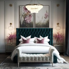 interior of a bedroom Generative AI