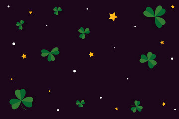 Patrick's Day background. Party invitation, banner or poster. Vector illustration.