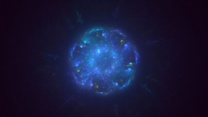 3D rendering abstract round light background