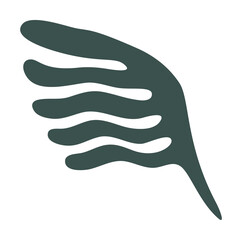 Leaf shape matisse style