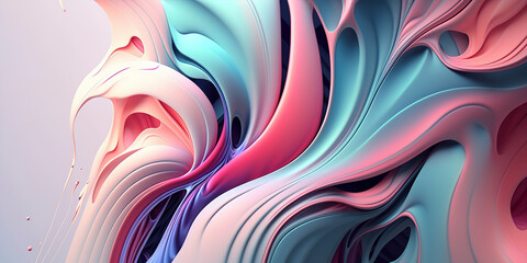 PANORAMIC ABSTRACT WALLPAPER WITH PASTEL COLORS