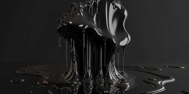A Detailed Look at Vantablack Drips and Ripples in a Dark Puddle
