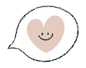 Heart speech bubble vector
