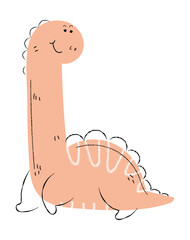 Cute dinosaur vector
