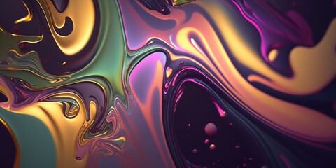 Iridescent abstract liquid marbeled background texture