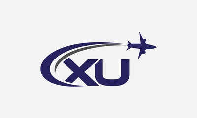 Tour and travel logo design, Airline agency symbol and aviation company monogram vector	