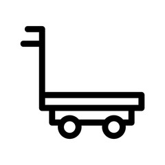 airport trolley icon or logo isolated sign symbol vector illustration - high-quality black style vector icons
