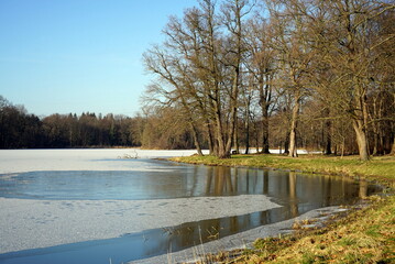 Der Schlosspark in Altdoebern, Brandenburg