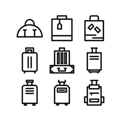 baggage icon or logo isolated sign symbol vector illustration - high-quality black style vector icons
