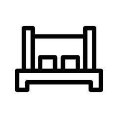 bed icon or logo isolated sign symbol vector illustration - high-quality black style vector icons
