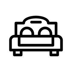 bed icon or logo isolated sign symbol vector illustration - high-quality black style vector icons
