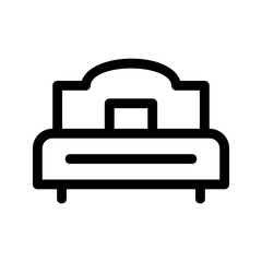 bed icon or logo isolated sign symbol vector illustration - high-quality black style vector icons
