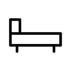 bed icon or logo isolated sign symbol vector illustration - high-quality black style vector icons
