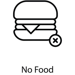 No food icon design stock illustration