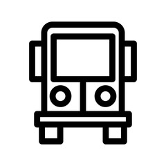 bus icon or logo isolated sign symbol vector illustration - high-quality black style vector icons
