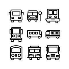 bus icon or logo isolated sign symbol vector illustration - high-quality black style vector icons
