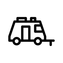 caravan icon or logo isolated sign symbol vector illustration - high-quality black style vector icons
