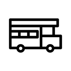 caravan icon or logo isolated sign symbol vector illustration - high-quality black style vector icons
