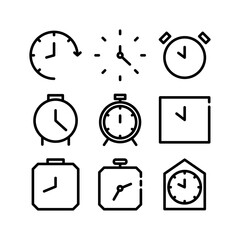 clock icon or logo isolated sign symbol vector illustration - high-quality black style vector icons
