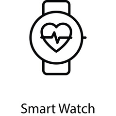 Smartwatch icon design stock illustration