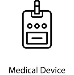 Medical device icon design stock illustration