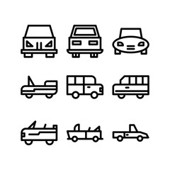 convertible car icon or logo isolated sign symbol vector illustration - high-quality black style vector icons
