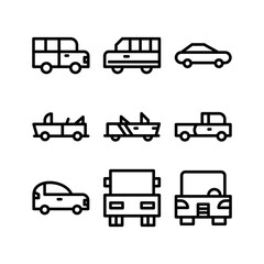 convertible car icon or logo isolated sign symbol vector illustration - high-quality black style vector icons
