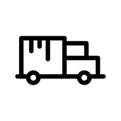 delivery van icon or logo isolated sign symbol vector illustration - high-quality black style vector icons
