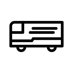 delivery van icon or logo isolated sign symbol vector illustration - high-quality black style vector icons
