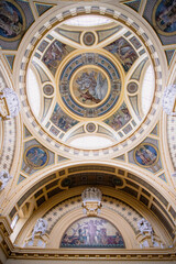 Obraz premium Decorated ceiling in Szechenyi Thermal Bath in Budapest