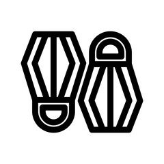 flippers icon or logo isolated sign symbol vector illustration - high-quality black style vector icons
