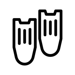 Obraz premium flippers icon or logo isolated sign symbol vector illustration - high-quality black style vector icons 