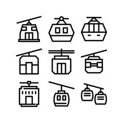 funicular icon or logo isolated sign symbol vector illustration - high-quality black style vector icons
