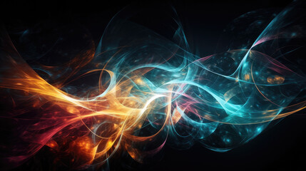 A dynamic and energetic abstract light background with swirling shapes and patterns