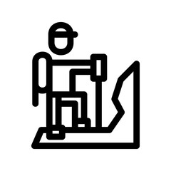 hiking icon or logo isolated sign symbol vector illustration - high-quality black style vector icons
