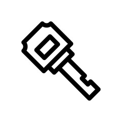 hotel key icon or logo isolated sign symbol vector illustration - high-quality black style vector icons
