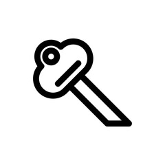 hotel key icon or logo isolated sign symbol vector illustration - high-quality black style vector icons
