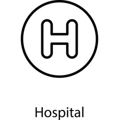 Hospital icon design stock illustration