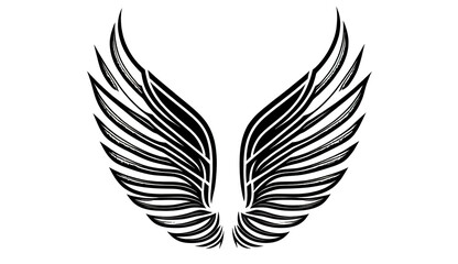 Fototapeta premium Wings on a white background, generative AI.