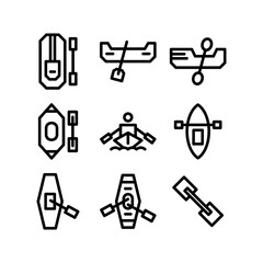 kayak icon or logo isolated sign symbol vector illustration - high-quality black style vector icons
